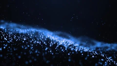Abstract Digital wave background dark blue 3d rendering animation blurred Stock Photos