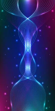 Abstract digital wave background. Deisgn for wavy lines artificial intellig.. Stockillustratie