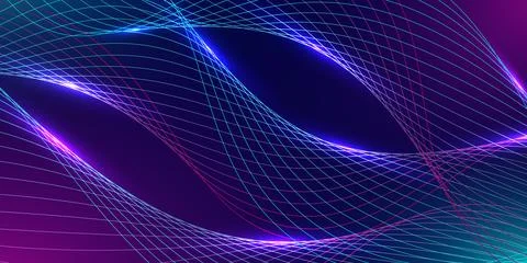 Abstract digital wave background. Design for glowing lines telecommunicatio.. 库存插图