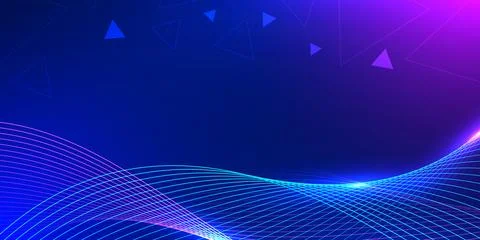 Abstract digital wave background. Design for wavy technology lines data con.. Stock Illustration