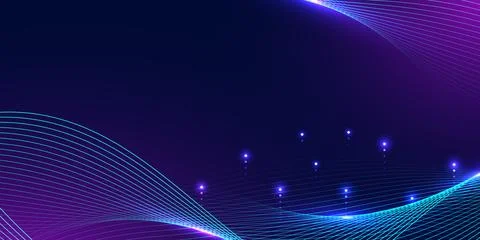 Abstract digital wave background. Design for business ai cyber metaverse so.. Stock Illustration