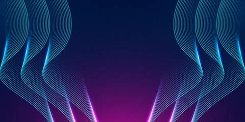 Abstract digital wave background. Design for blue and pink digital wave bac.. Stock Illustration
