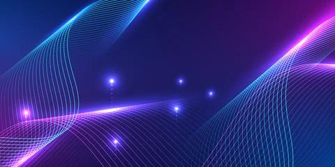 Abstract digital wave background.  Design for featuring data flow cloud com.. Stock Illustration
