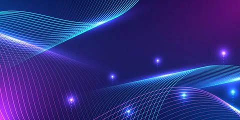 Abstract digital wave background.  Design for featuring data flow cloud com.. Stock Illustration
