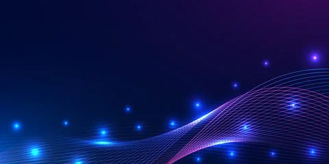 Abstract digital wave background. Digital particle wave. Design blue glowin.. Illustrazione stock