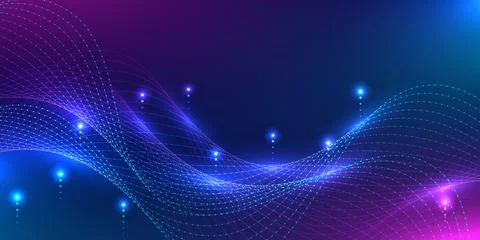 Abstract digital wave background. Disign for data flow cloud computing netw.. Stock-Illustration