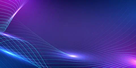 Abstract digital wave background featuring a network of digital data protec.. Stock Illustration