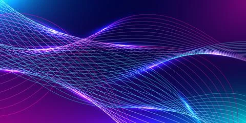 Abstract digital wave background. High-speed internet and fiber optic commu.. イラスト素材