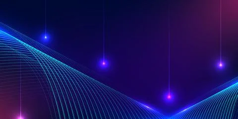 Abstract digital wave background with metaverse technology virtual reality .. Stock Illustration