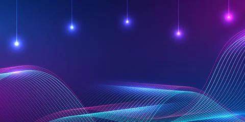 Abstract digital wave background. Technology virtual reality high-speed int.. Illustration