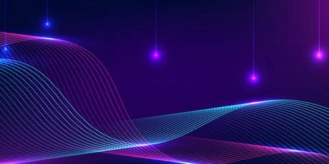 Abstract digital wave background. Technology virtual reality high-speed int.. Stock Illustration