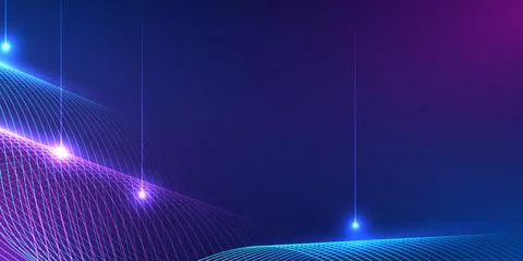 Abstract digital wave background. Technology virtual reality high-speed int.. Stock Illustration