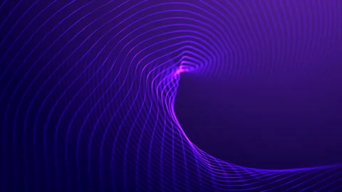Abstract digital wave background. Ultramarine waves, digital space. Big dat.. Video stock 320373886
