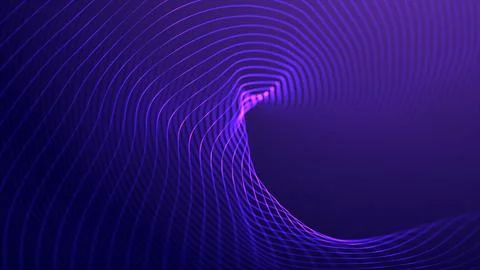 Abstract digital wave background ultramarine waves digital space gradient l.. Stock Illustration