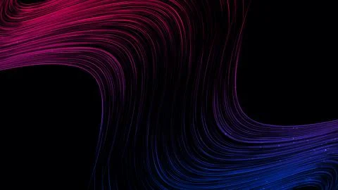 Abstract digital wave background with vibrant magenta and blue curved lines.. 스톡 일러스트