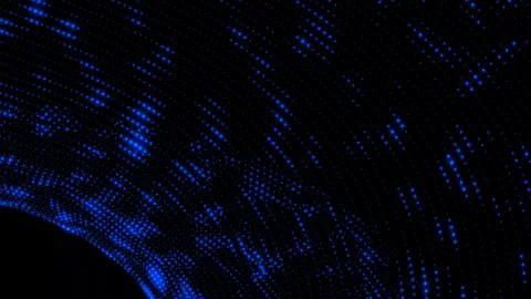 Abstract Digital Wave with Blue Dots Stock Photos