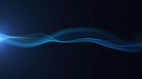 Abstract digital wave blue particles and light abstract background Stock Footage 316222332