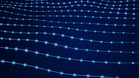 Abstract digital wave flow with technology background 動画素材 267701133