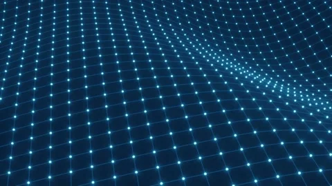 Abstract digital wave of glowing grid. Seamless loop animation. Stock Footage 169578262