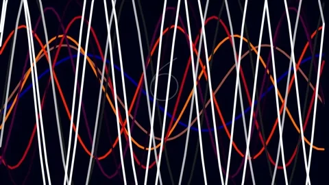 Abstract digital wave lines connecting network data graph background motion Stock Footage 342094489