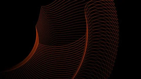 Abstract digital wave lines on a dark background. Stock Photos