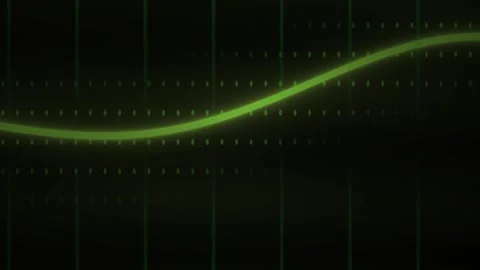 Abstract Digital Wave Motion with Data Stream Background. Stock Footage 340512727