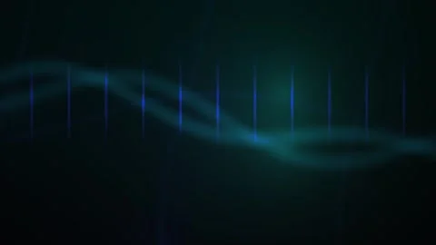 Abstract Digital Wave Motion with Glowing Light Particles and Vertical Data.. Stockbeeldmateriaal 340512679