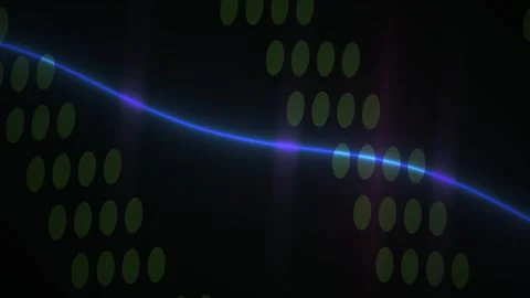 Abstract Digital Wave Motion with Glowing Particle Matrix Background. Stock Footage 341787225