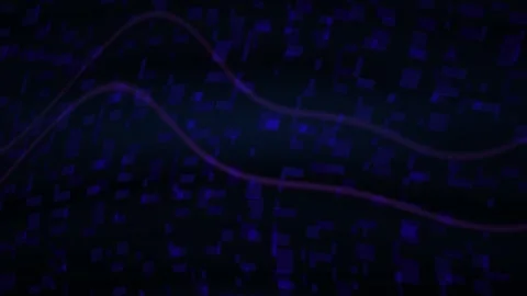 Abstract Digital Wave Motion with Glowing Particles and Data Flow Background. Stock Footage 341787295