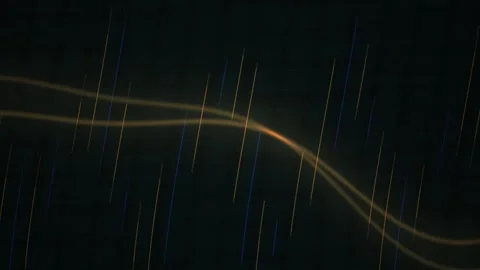 Abstract Digital Wave Motion with Glowing Particle Trails and Data Flow Ani.. Stock Footage 341787317