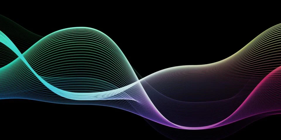 Abstract Digital Wave Motion Stock Illustration