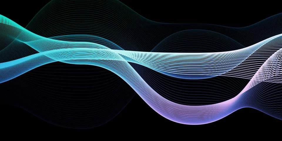 Abstract Digital Wave Motion Foto stock