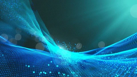 Abstract digital wave particles flow background Stock Footage 85418646