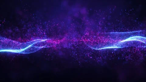 Abstract digital wave of particles with light background and sparkling energy Stock Footage 249743158