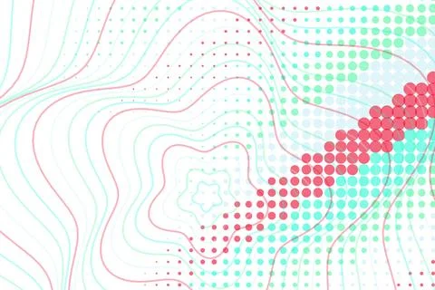 Abstract digital wave pattern with colorful dots and lines Stock Photos