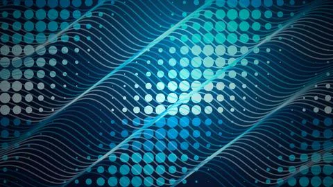 Abstract digital wave pattern with dots and lines in blue イラスト素材