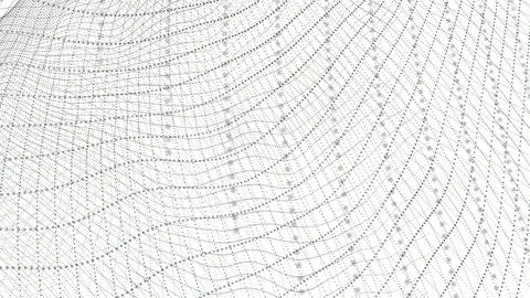 Abstract Digital Wave Pattern with Dots and Lines Stock Photos