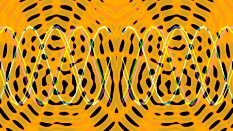 Abstract digital wave pattern: Energetic blue and red flowing lines visuali.. Stock Footage 339795491
