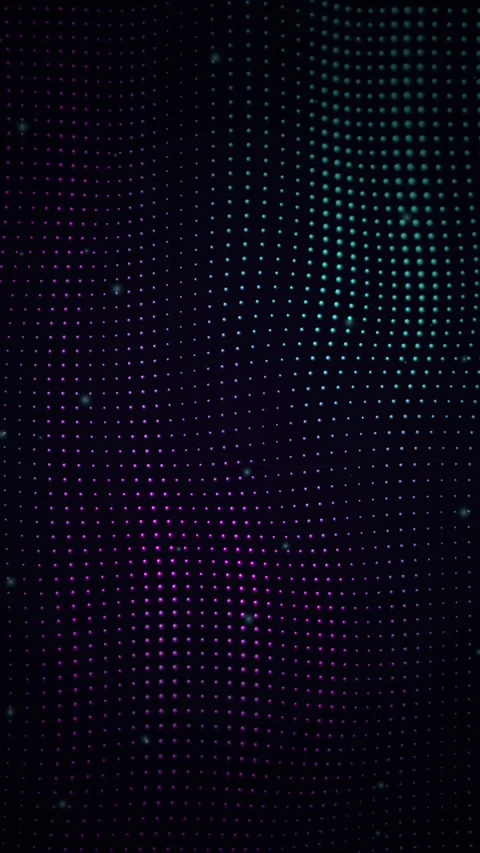 Abstract Digital Wave Pattern with Glowing Purple and Teal Particles Stock Footage 346202495