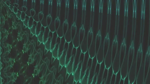 Abstract Digital Wave Pattern with Green and Blue Neon Lights in Motion Video stock 337226343