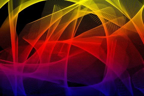 Abstract digital wave pattern with vibrant flowing luminous texture 库存插图