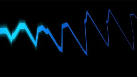 Abstract Digital Wave Pattern with Vibrant Blue Colors. 库存插图