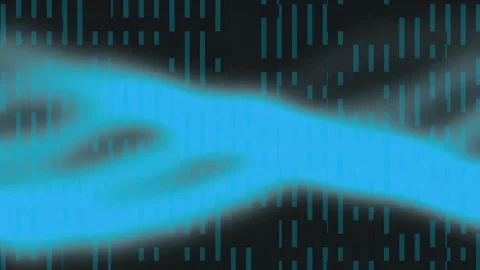 Abstract Digital Wave Patterns Flowing Across a Dark Background Видео 327603695