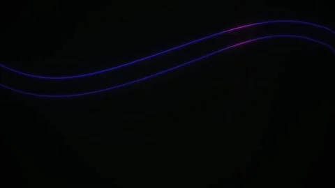 Abstract Digital Waveform Animation with Glowing Blue Lines on Dark Backgroun Stock Footage 340513063