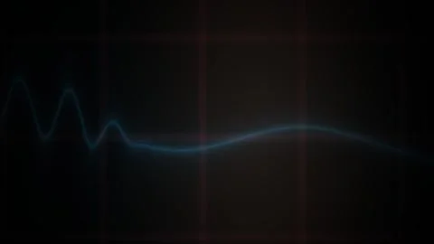 Abstract Digital Waveform Oscillating on Dark Background. Stock Footage 340513442