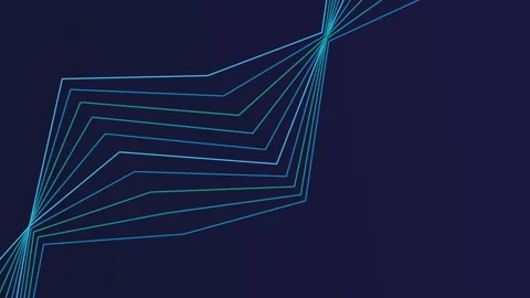 Abstract digital waveform pattern with intersecting blue lines Stock Footage 329951812