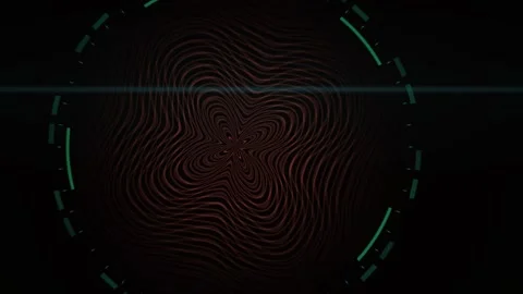 Abstract digital waveform patterns on black background with green accents. Stock Footage 335504306