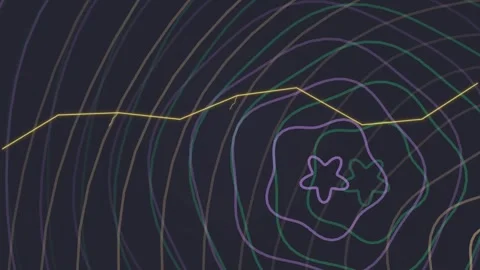 Abstract Digital Waveform Patterns on Dark Background. 動画素材 330926139