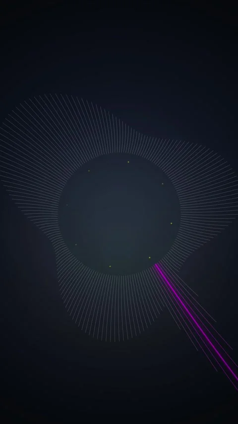 Abstract Digital Waveform Sound Visualization with Pink Light Trail Stock-Footage 348815934