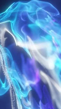 Abstract digital waveforms of luminous blue and purple light streams, formi.. Illustrazione stock